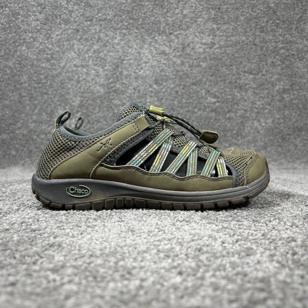 Chaco Outcross 2 Kids Size 4 Khaki Green Waterproof Outdoor Trail Shoes Shoes